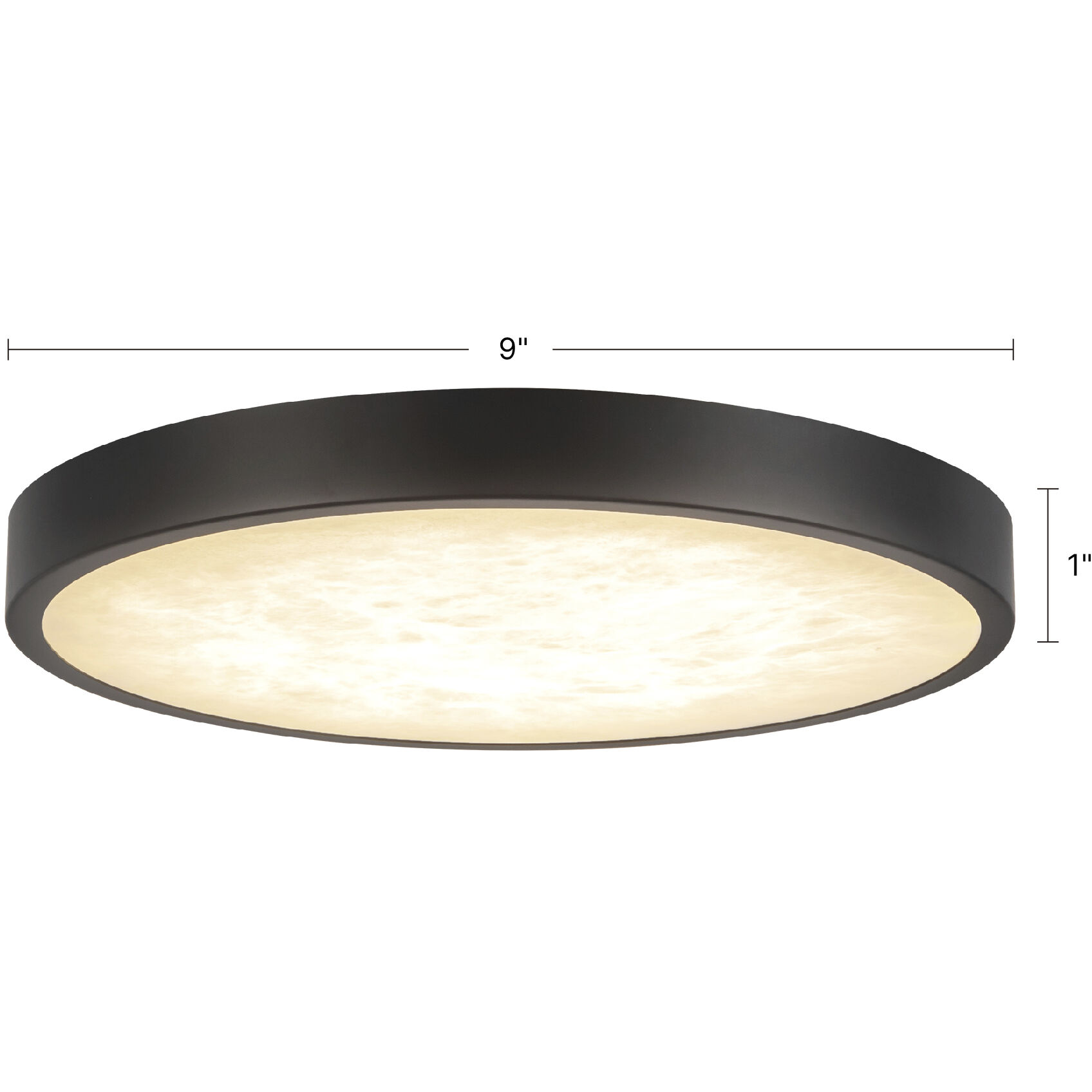Alora Mood Evelyn 9 inch Matte Black and Alabaster Flush Mount Ceiling Light