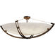 Clouds 9 Light 69 inch Dark Bronze Semi-Flush Ceiling Light in Incandescent, Bowl