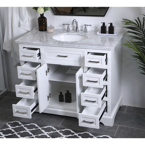Americana 84 X 22 X 70 inch White Vanity Sink Set