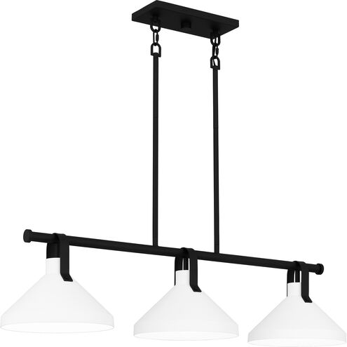 Brink 3 Light 38 inch Matte Black Island Light Ceiling Light