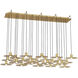 Sean Lavin Eaves LED Natural Brass Chandelier Ceiling Light, Integrated LED