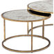 Anastasia 38 X 38 inch Gold Coffee Table, Cocktail Table