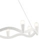 Serpentina 9 Light 37 inch Gesso White Chandelier Ceiling Light
