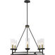 Hillstone 6 Light 30.25 inch Soft Brass And Sand Coal Chandelier Ceiling Light