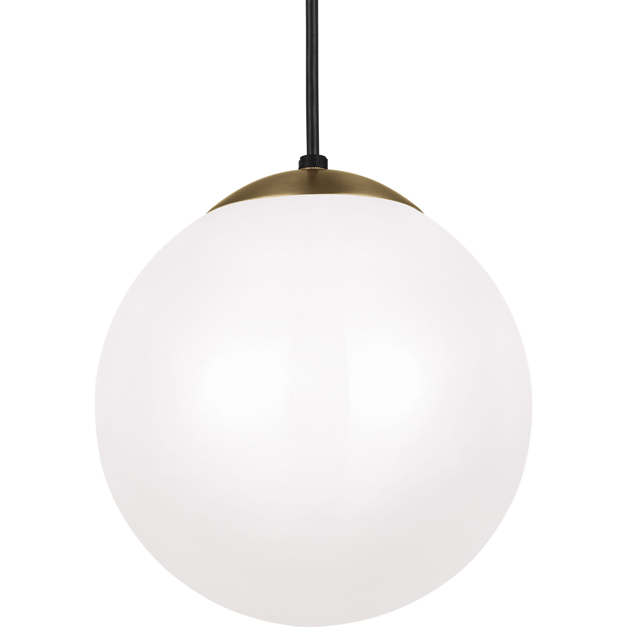 Leo - Hanging Globe Pendant Ceiling Light in Satin Brass
