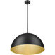 Vega 3 Light 23.75 inch Matte Black Pendant Ceiling Light
