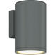 Outdoor Cylinder LED Wall Sconce Wall Light in Silver