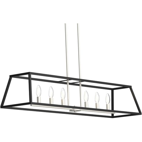 Laurentian Linear Ceiling Light in Satin Nickel and Graphite