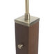 Taper 92 inch 14.00 watt Walnut and Weathered Brass Arc Floor Lamp Portable Light