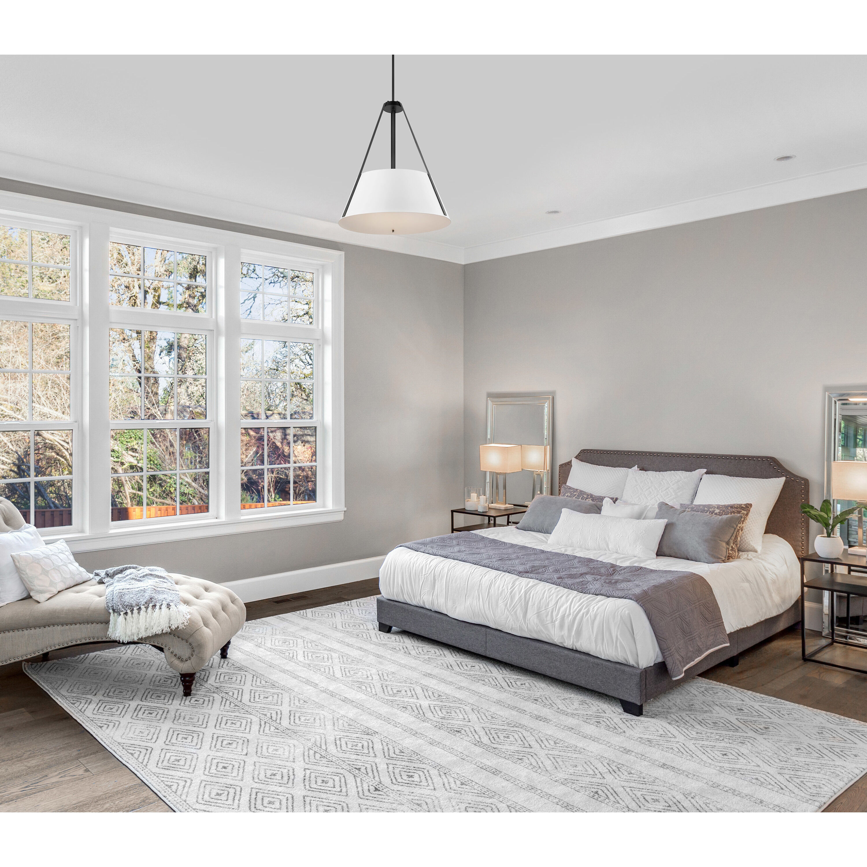 Brewster 3 Light 22 inch Black Pendant Ceiling Light