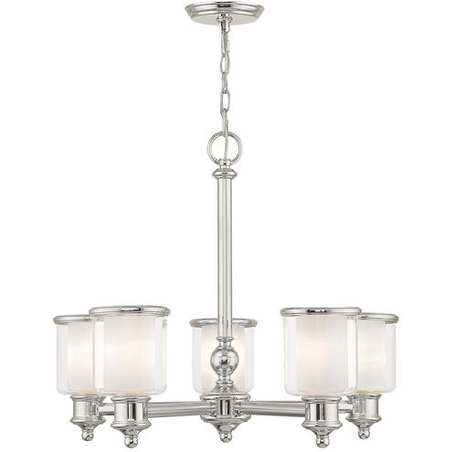 Middlebush 5 Light 25 inch Polished Nickel Chandelier Ceiling Light