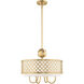 Arabesque 5 Light 18 inch Soft Gold Pendant Chandelier Ceiling Light