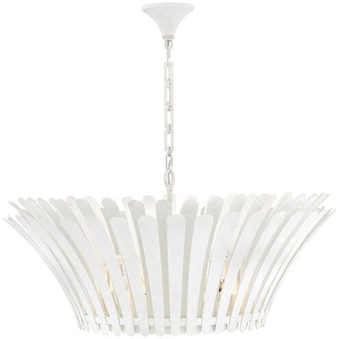 Reina 8 Light 33.75 inch Textured Plaster Chandelier Ceiling Light