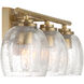 Glint 3 Light 24 inch Legacy Brass Vanity Light Wall Light