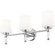 Henri 3 Light 24 inch Chrome Bathroom Vanity Wall Light