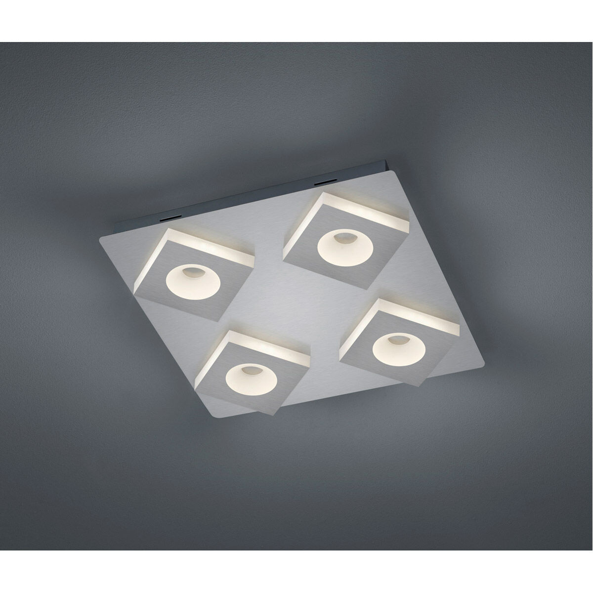 Atlanta 4 Light 16.5 inch Nickel-Matte Flush Mount Ceiling Light