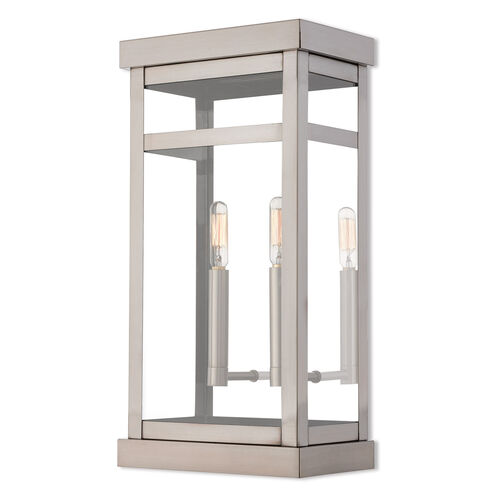 Hopewell 2 Light 18 inch Brushed Nickel Outdoor Wall Lantern