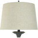 Bourgault 64 inch 150.00 watt Peacock Blue and Heathered Oatmeal Floor Lamp Portable Light