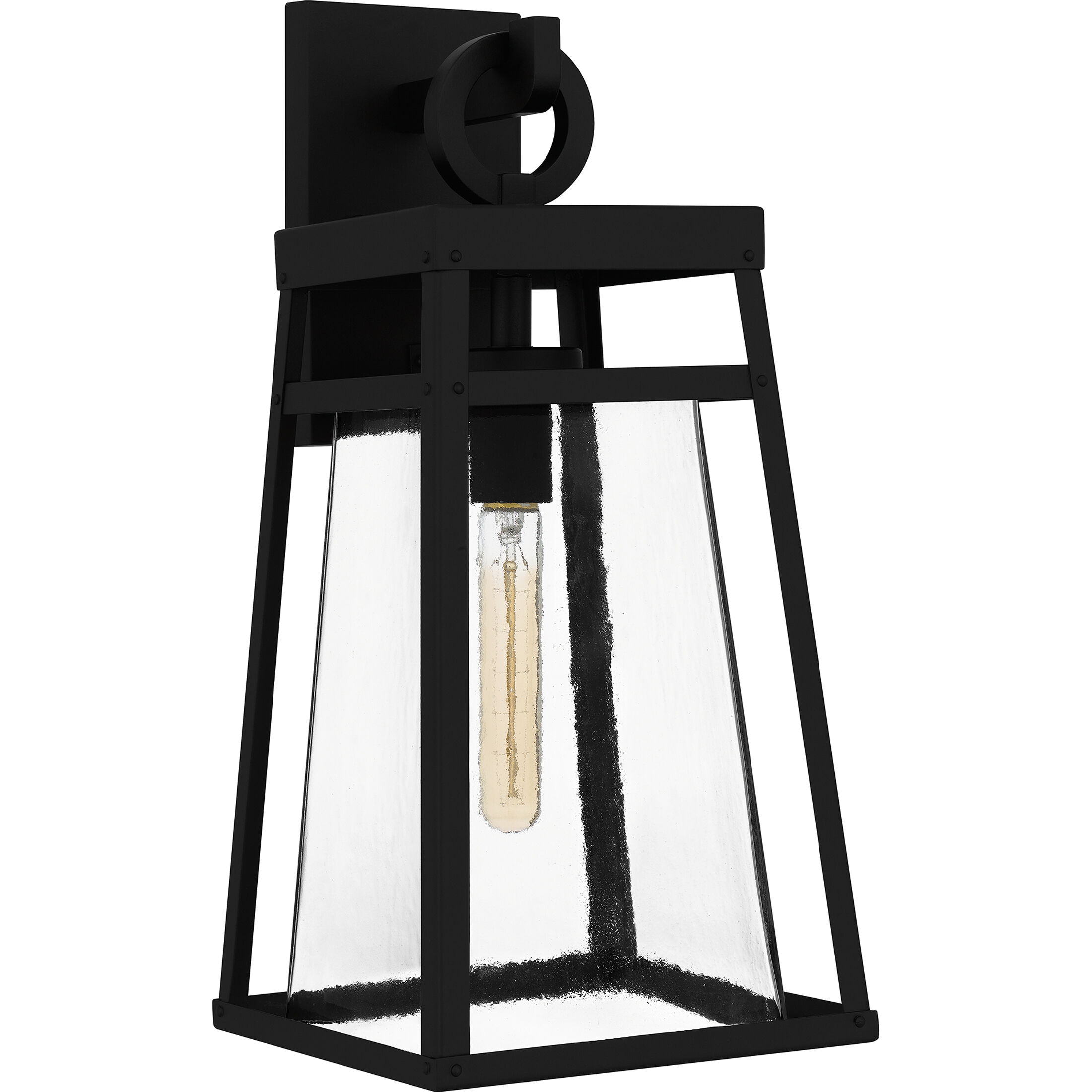 Godfrey 1 Light 21 inch Matte Black Outdoor Wall Lantern