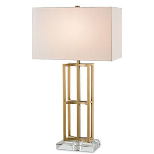 Devonside 29 inch 100 watt Coffee Brass Table Lamp Portable Light