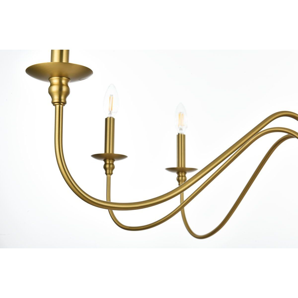 Rohan 6 Light 42 inch Satin Gold Chandelier Ceiling Light