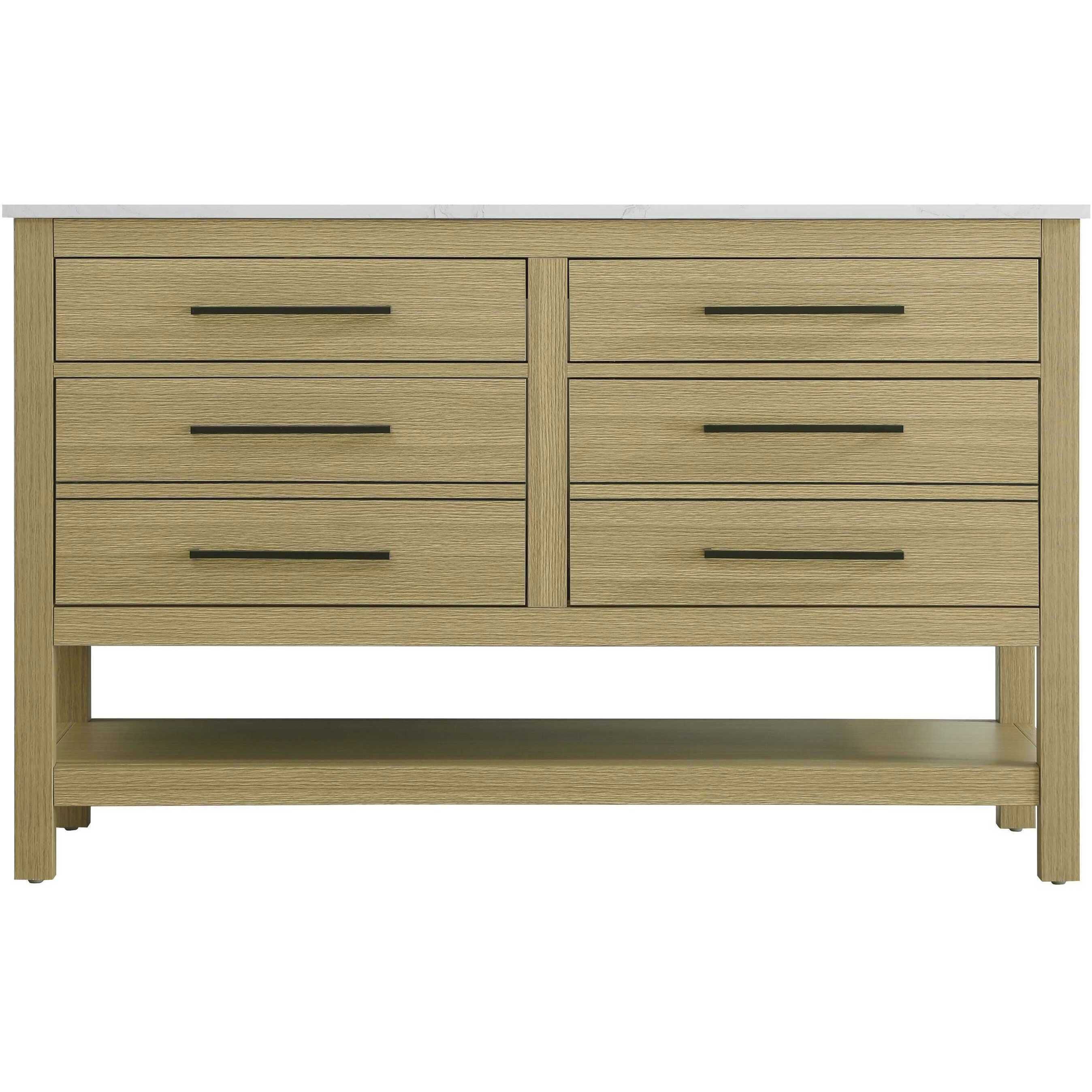 Karson 60 X 34 inch Honey Brown Bathroom Vanity Cabinet