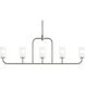 Mack 5 Light 46 inch Brushed Nickel Linear Chandelier Ceiling Light