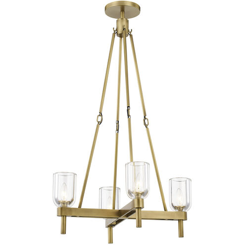 Lucian 4 Light 22 inch Vintage Brass Pendant Ceiling Light
