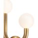 Happy LED 11.25 inch Natural Brass Wall Sconce Wall Light, Right Side