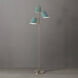 Culver 59 inch 6 watt Satin Nickel Floor Lamp Portable Light in Pool Blue Steel