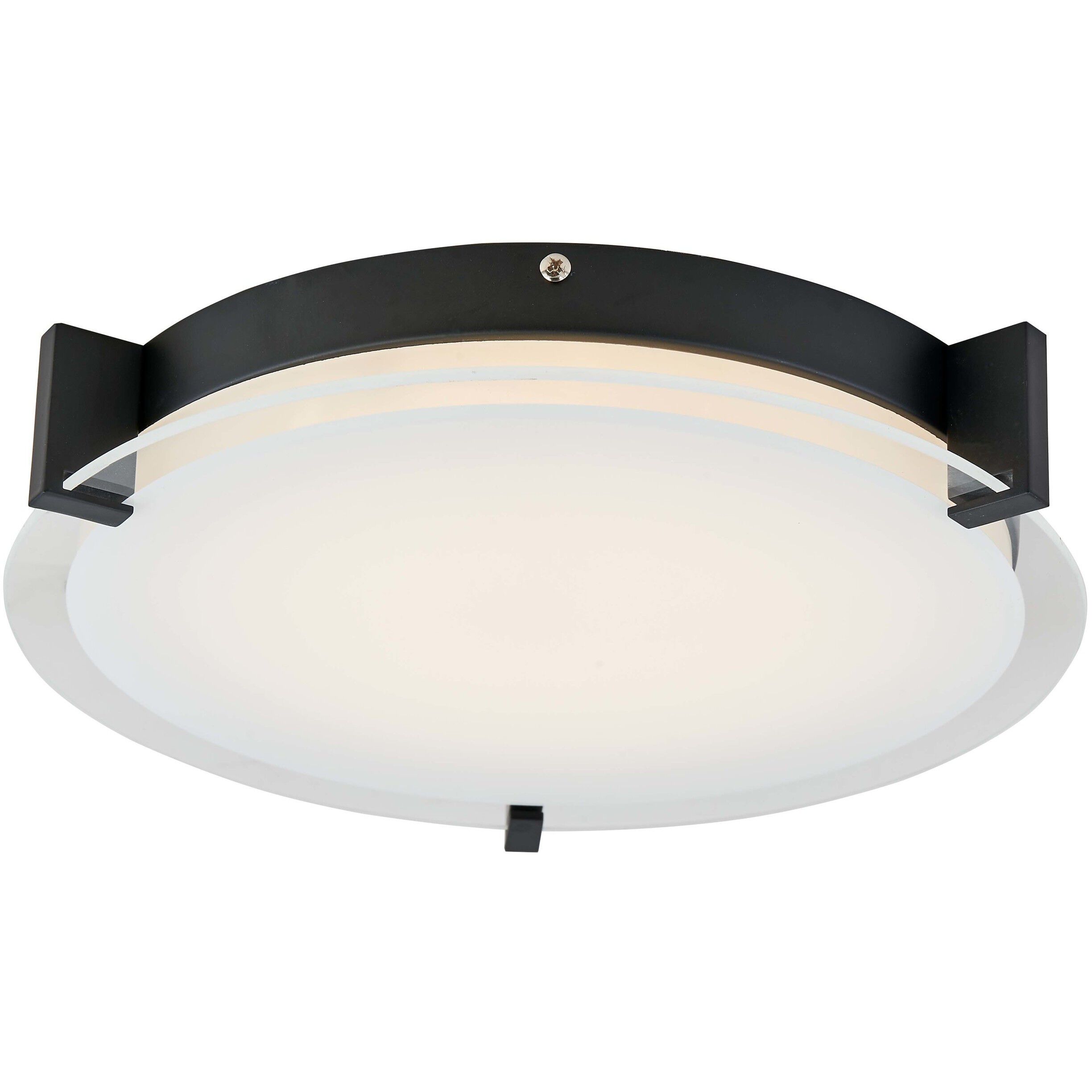 Matrix LED 11.8 inch Black Flush Mount Ceiling Light