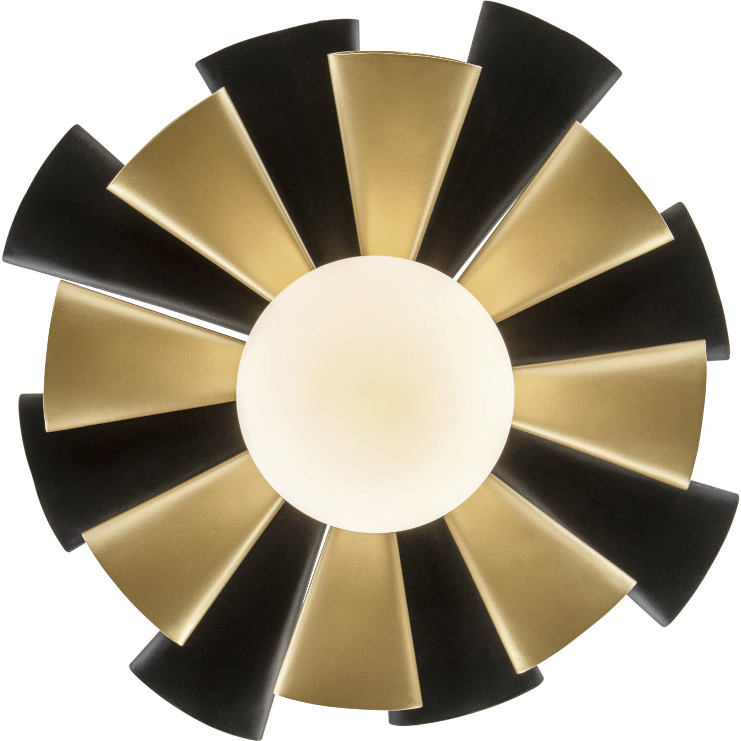 Daphne 1 Light 18.5 inch Matte Black and French Gold Pendant Ceiling Light