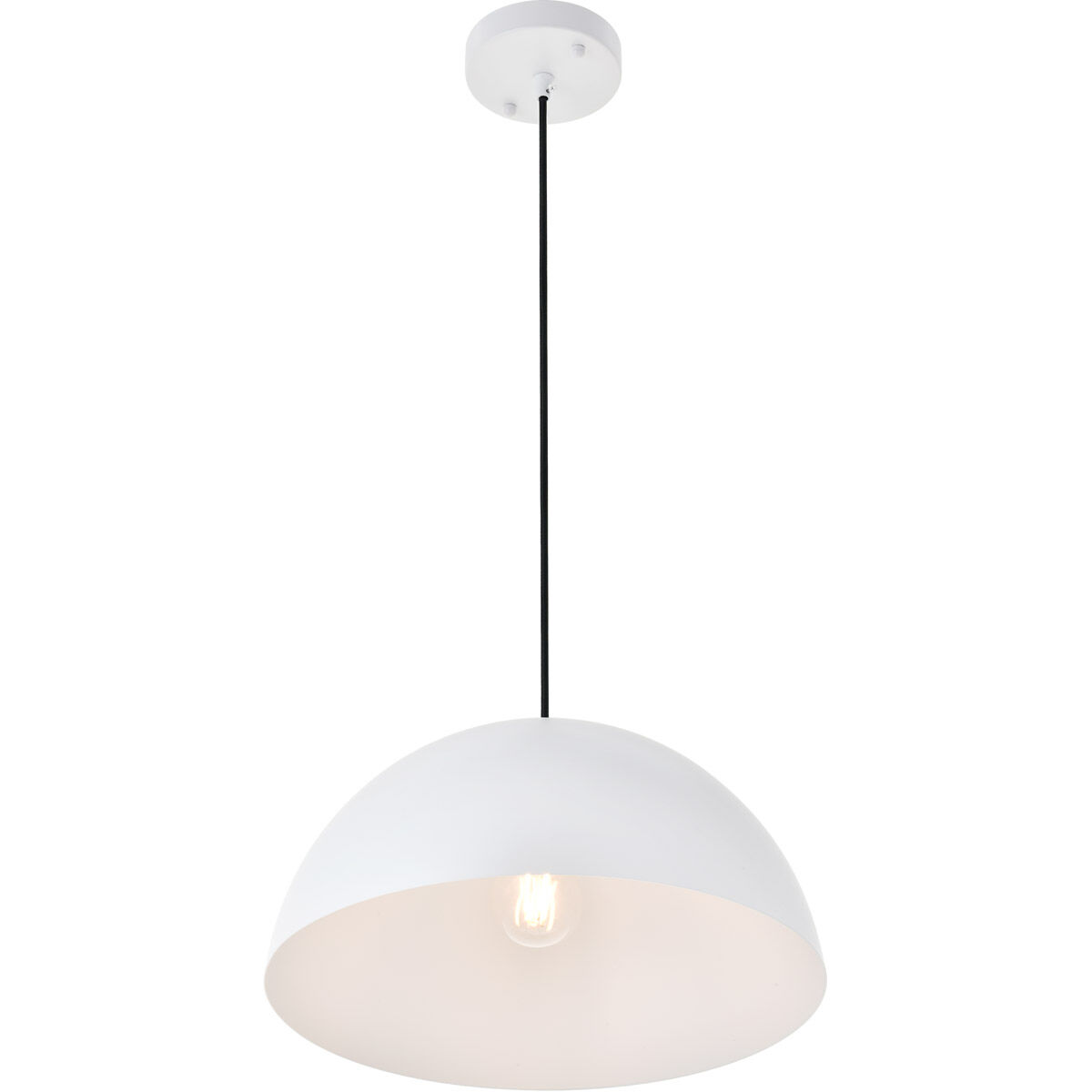 Forte 1 Light 14 inch White Pendant Ceiling Light