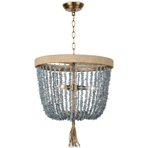 Milos 3 Light 18 inch Aqua Chandelier Ceiling Light