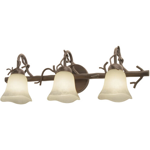 Vine 3 Light 27 inch Bark Bath Light Wall Light in Ecru (1209)