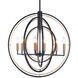 Odyssey 8 Light 26 inch Black Pendant Ceiling Light