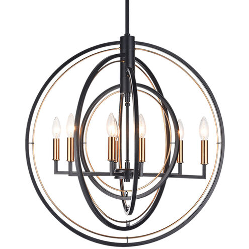 Odyssey 8 Light 26 inch Black Pendant Ceiling Light