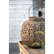 Coconio Wood Lattice 13 inch Brown Lantern