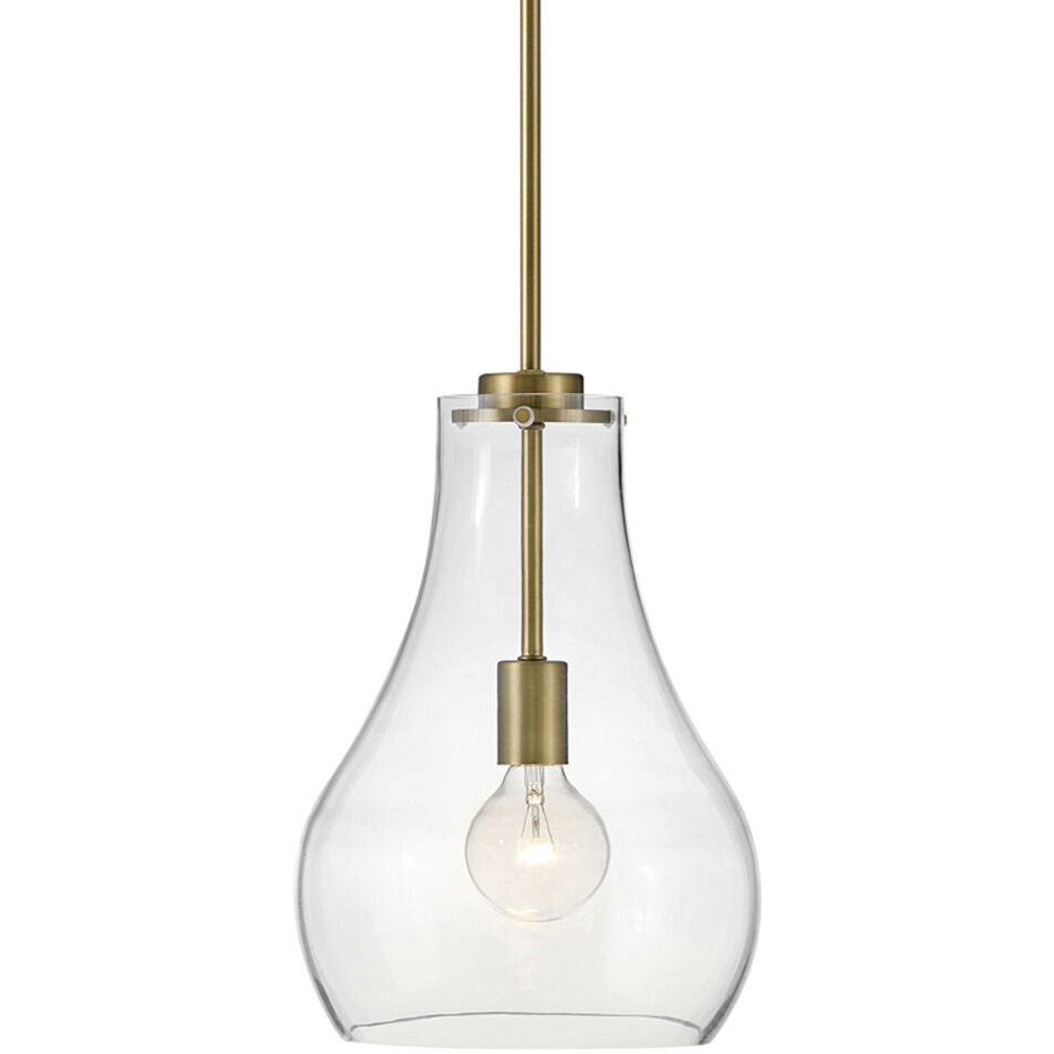 Frankie LED 10 inch Lacquered Brass Pendant Ceiling Light