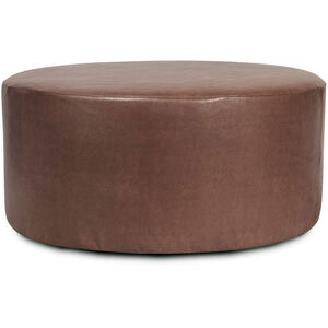 Universal 18 inch Avanti Pecan Round Ottoman with Slipcover