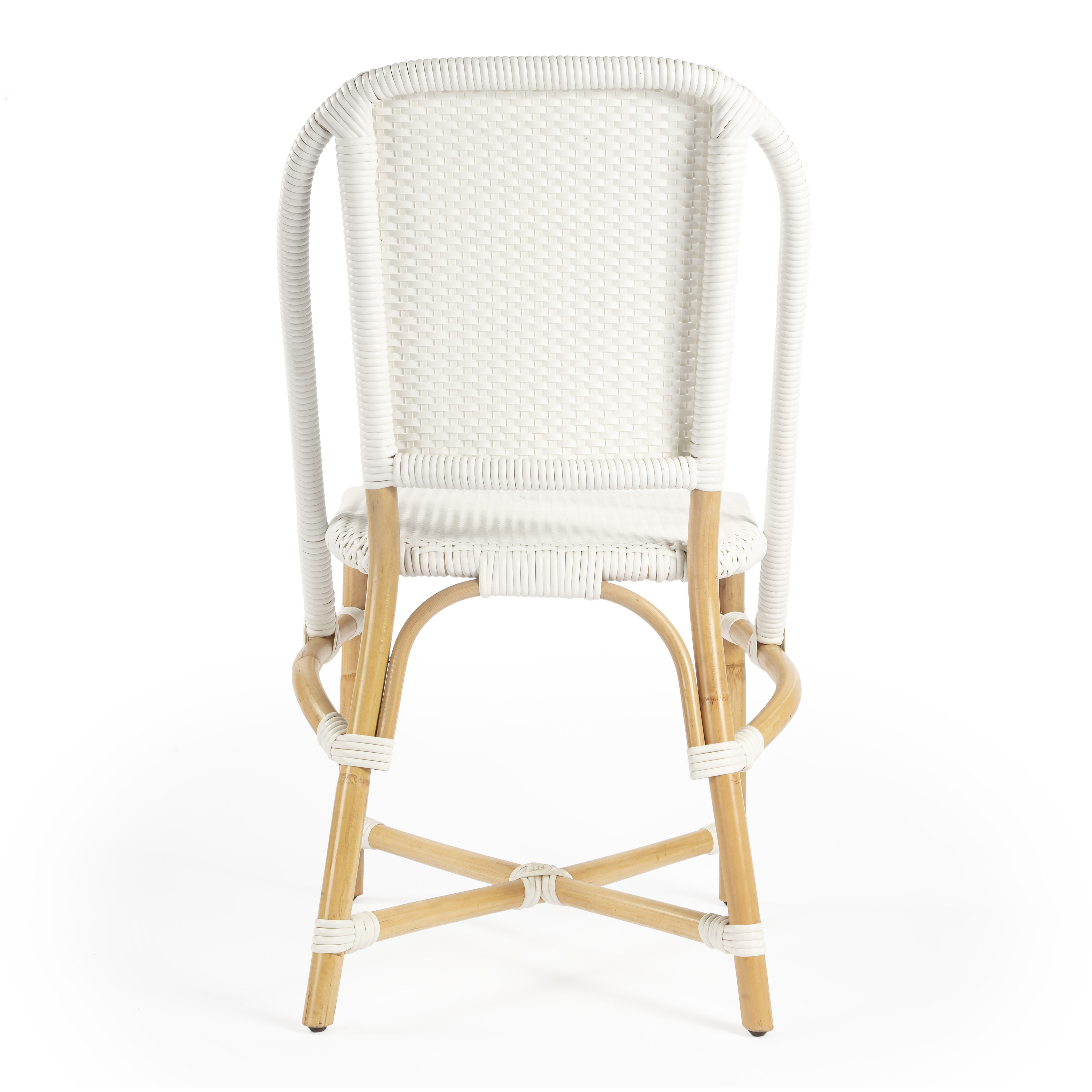 Tenor & Rattan Side Chair in White