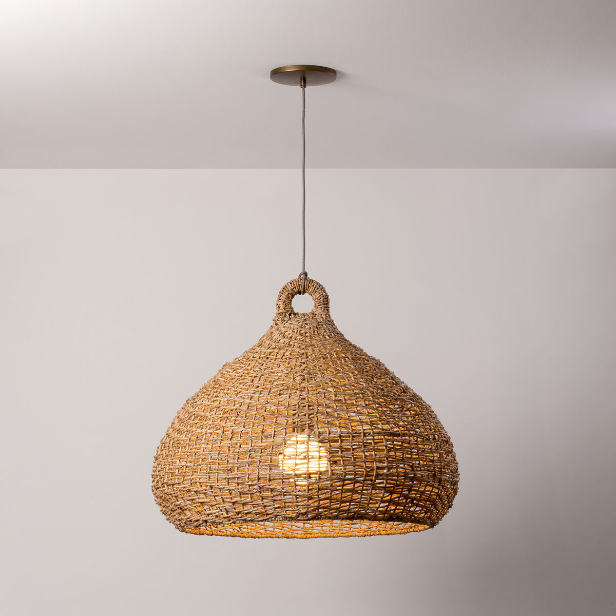 Lechlan 1 Light 32 inch Patina Brass Pendant Ceiling Light