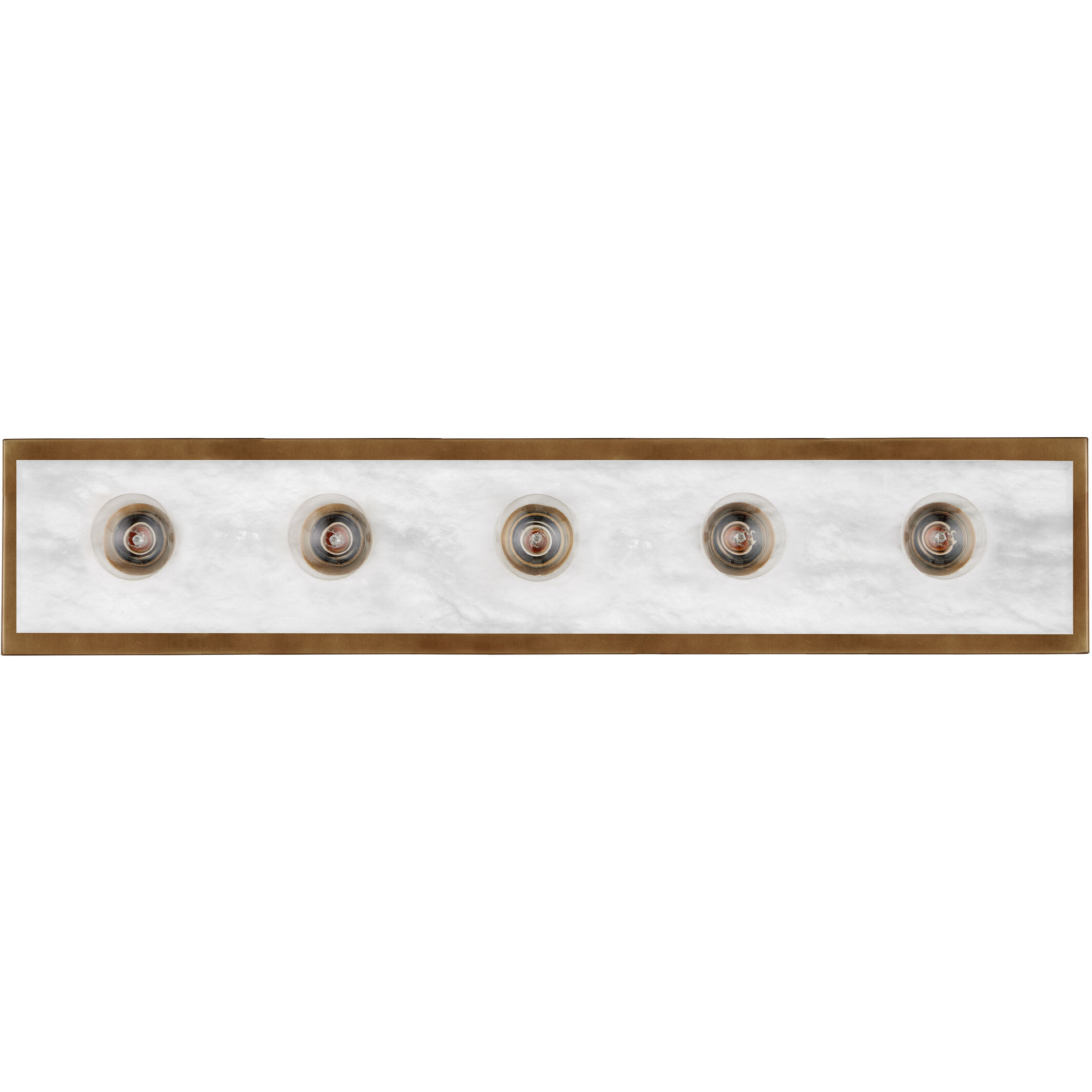 Berdine 5 Light 5 inch Natural/Antique Brass Bath Bar Wall Light, Large