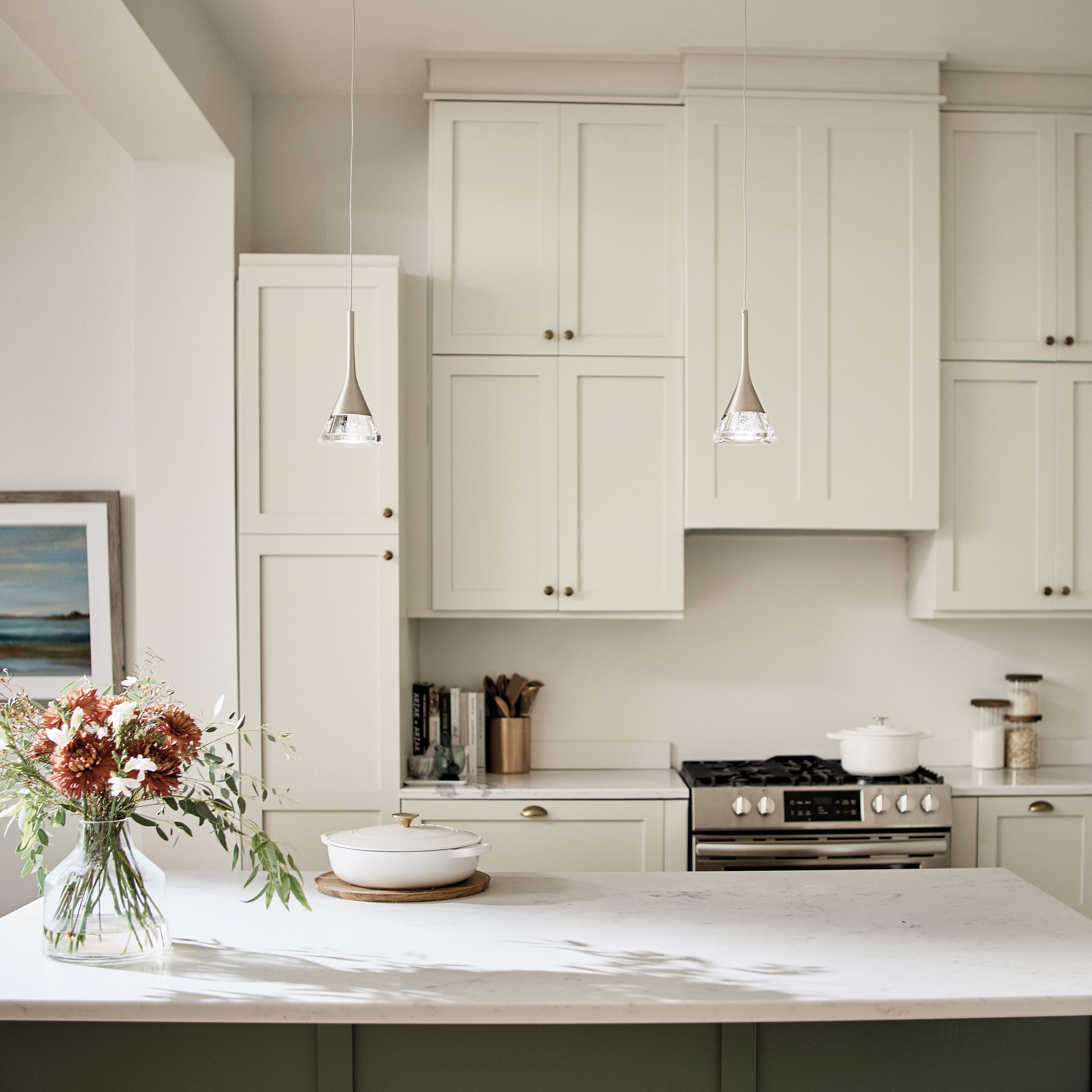 Kabru LED 4.75 inch Brushed Nickel Mini Pendant Ceiling Light