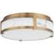 Constantine 1 Light 14 inch Aged Brass Flush Mount Ceiling Light, dweLED