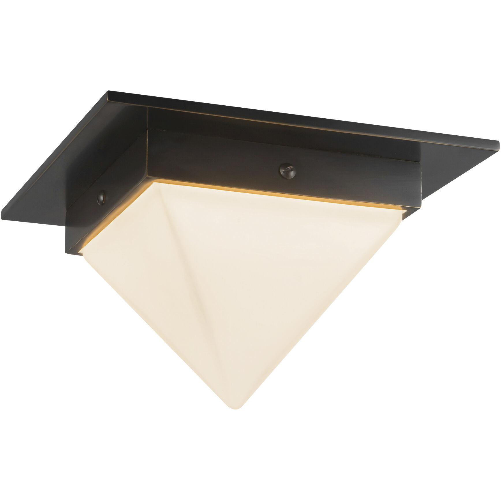 Mineral 1 Light 7.88 inch Urban Bronze and Matte Opal Glass Flush Mount Ceiling Light in Opal Glass Shade