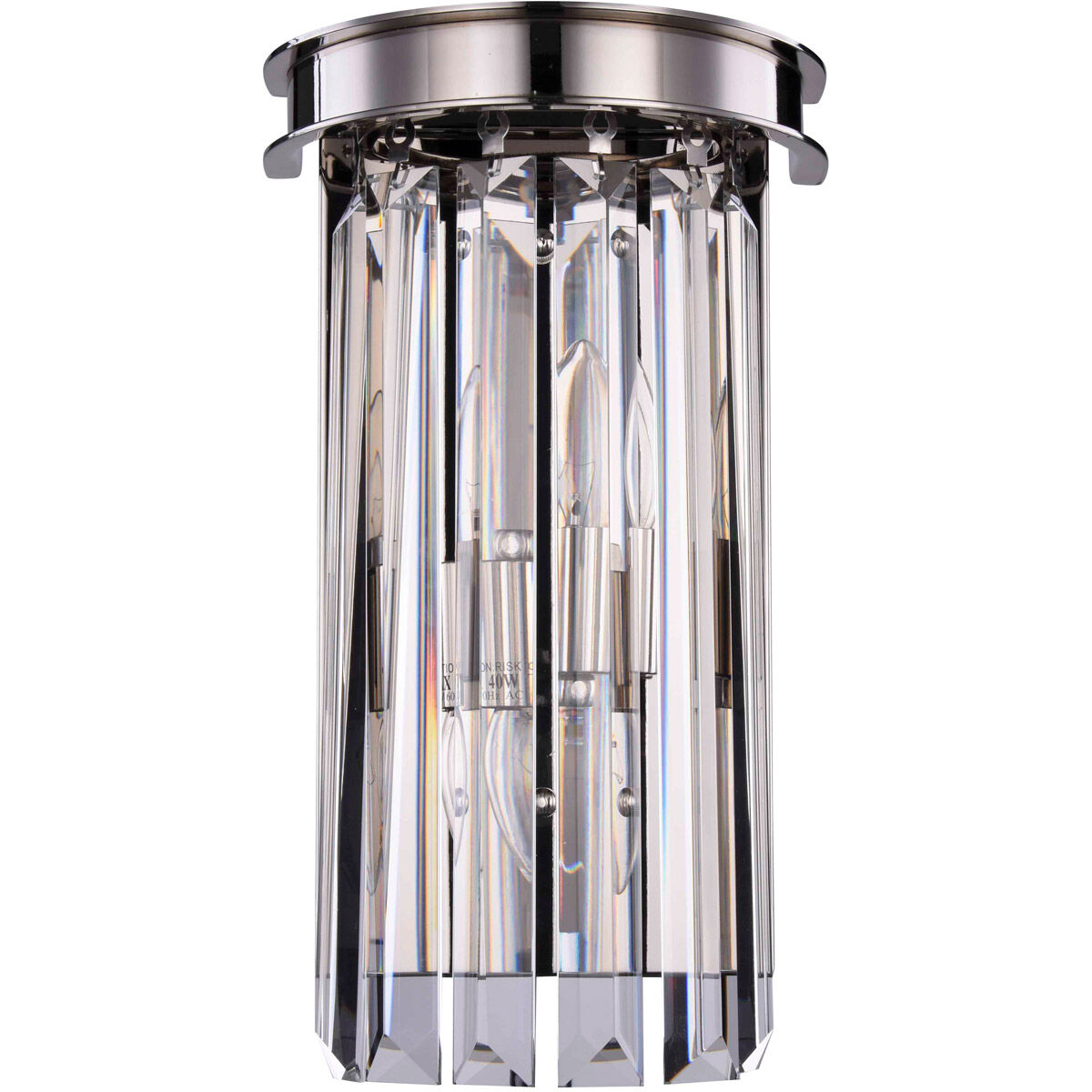 Sydney 2 Light 8 inch Polished Nickel Wall Sconce Wall Light in Clear, Urban Classic