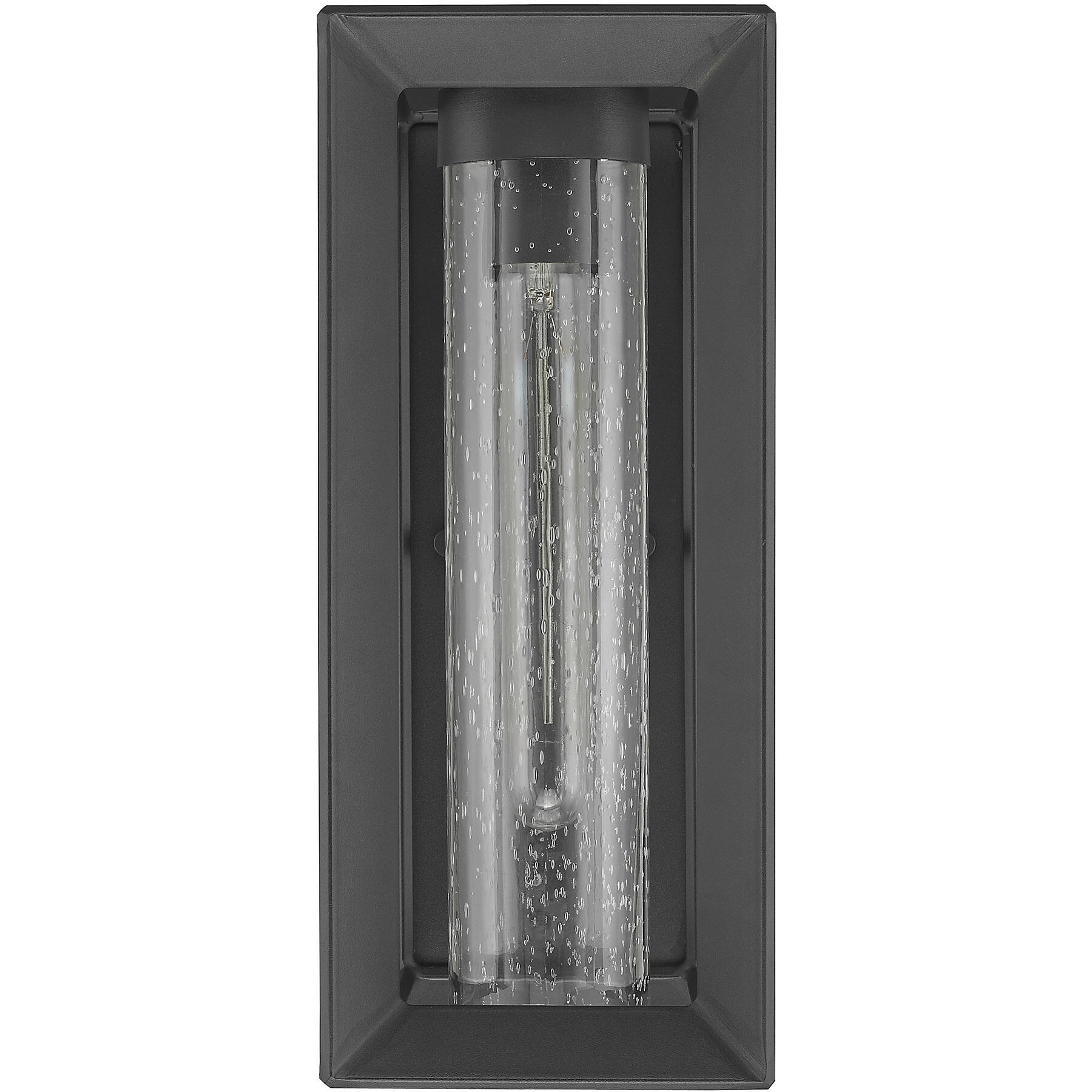 Smyth 1 Light 14 inch Natural Black Outdoor Wall in Seeded Glass