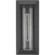 Smyth 1 Light 14 inch Natural Black Outdoor Wall in Seeded Glass