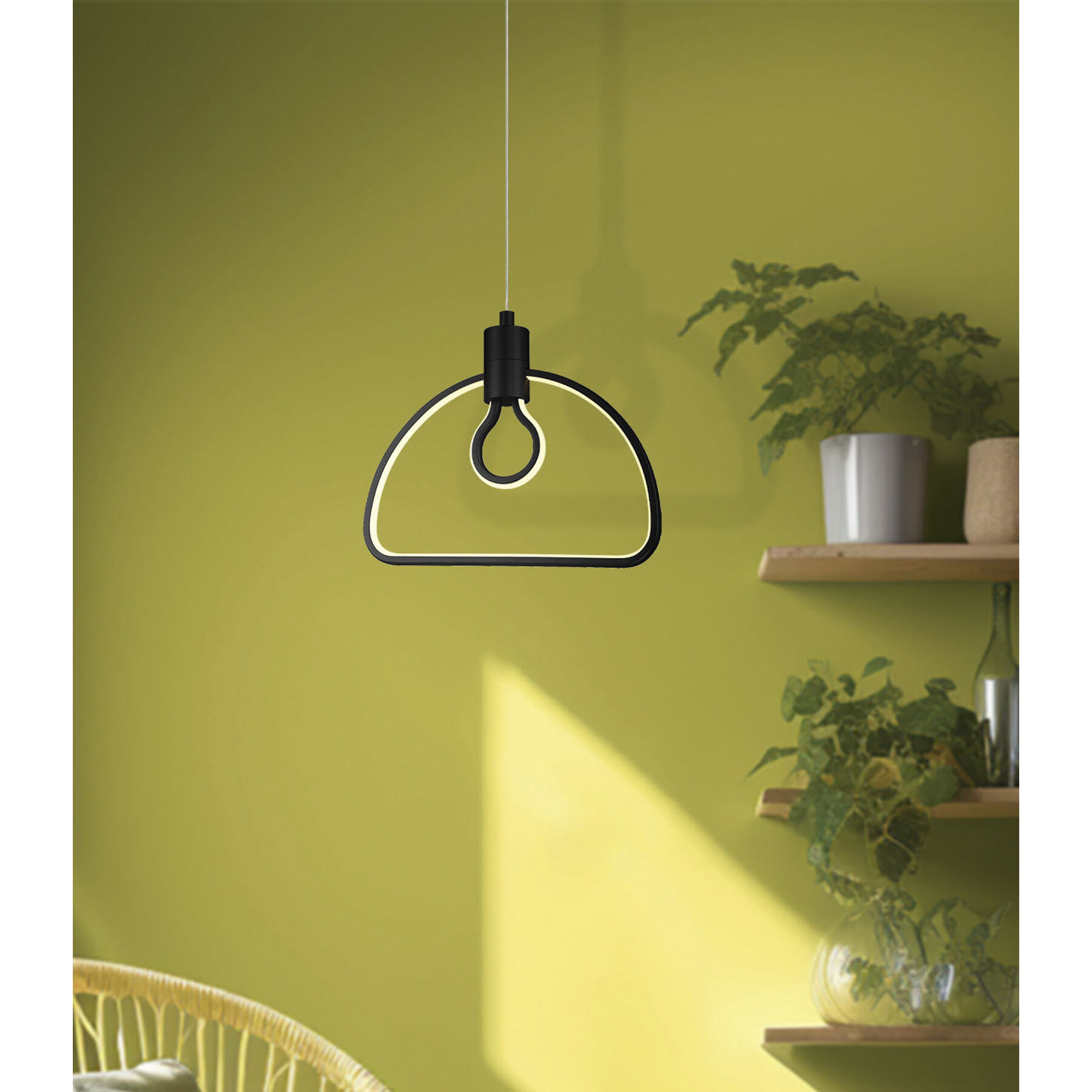 Edison's Outline LED 10.38 inch Coal Pendant Ceiling Light